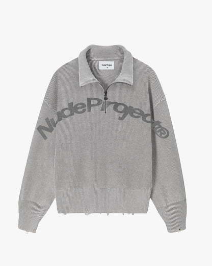 Beast Quarter-Zip Knit Brown